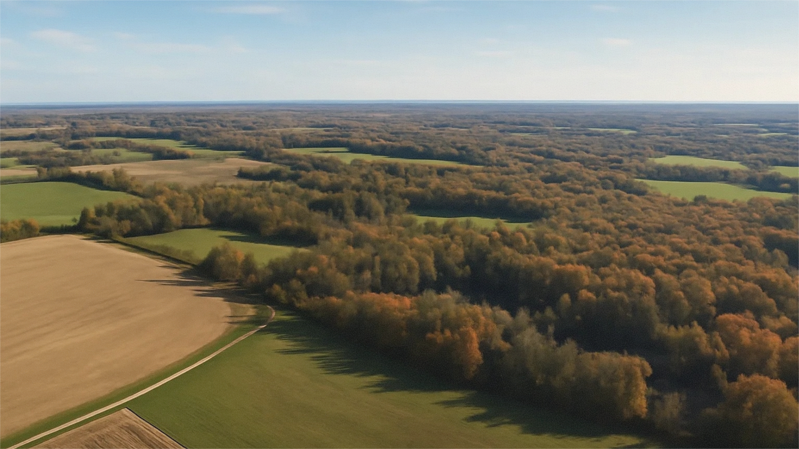 Open Michigan land access road near Calhoun County
